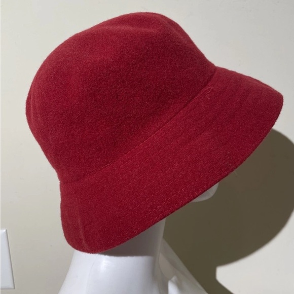 Vtg Banana Republic Safari & Travel Bucket Hat M/L Red Wool Blend Made in UK